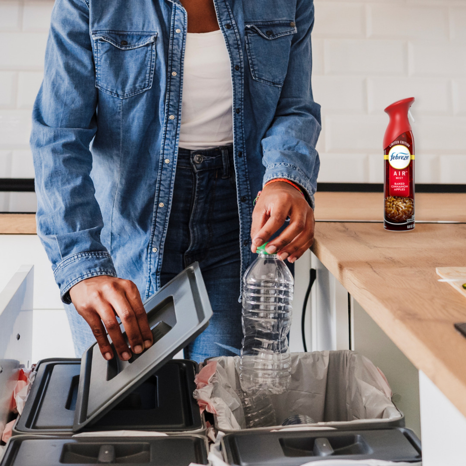 slide 3 of 8, Febreze Air Effects Odor-Eliminating Air Freshener Apple Cider, 8.8 oz. Aerosol Can, Pack of 2, 2 ct