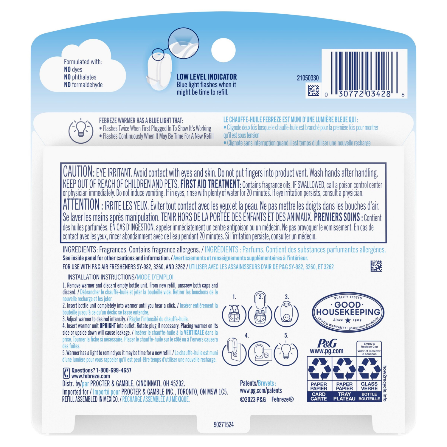 slide 3 of 8, Febreze Odor-Fighting Fade Defy PLUG Air Freshener Baked Cinnamon Apples, .87 fl. oz. Oil Refill, 2 Count, 2 ct