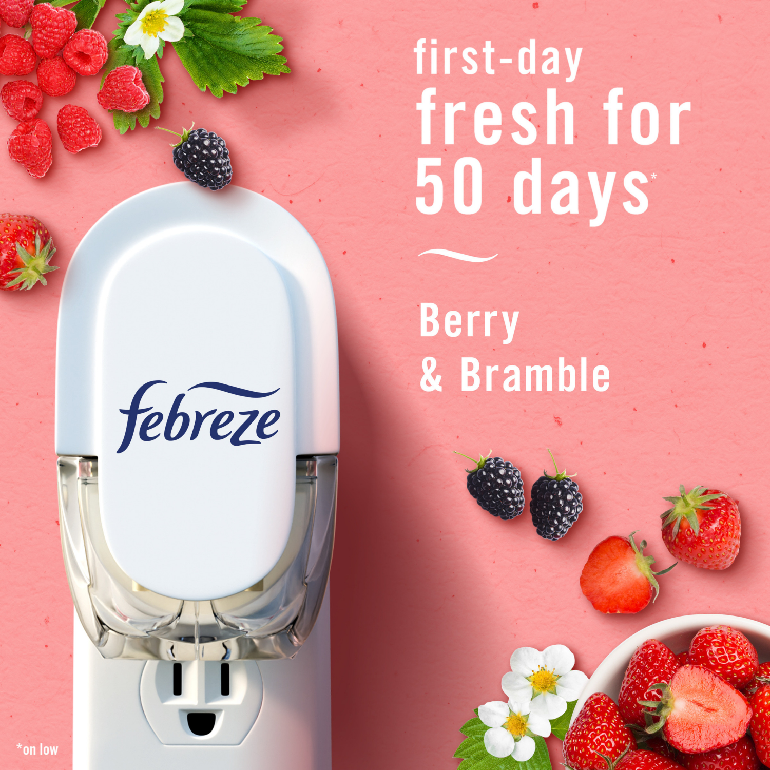 slide 7 of 8, Febreze Plug Triple Refill Air Freshener Berry & Bramble - 3ct, 3 ct
