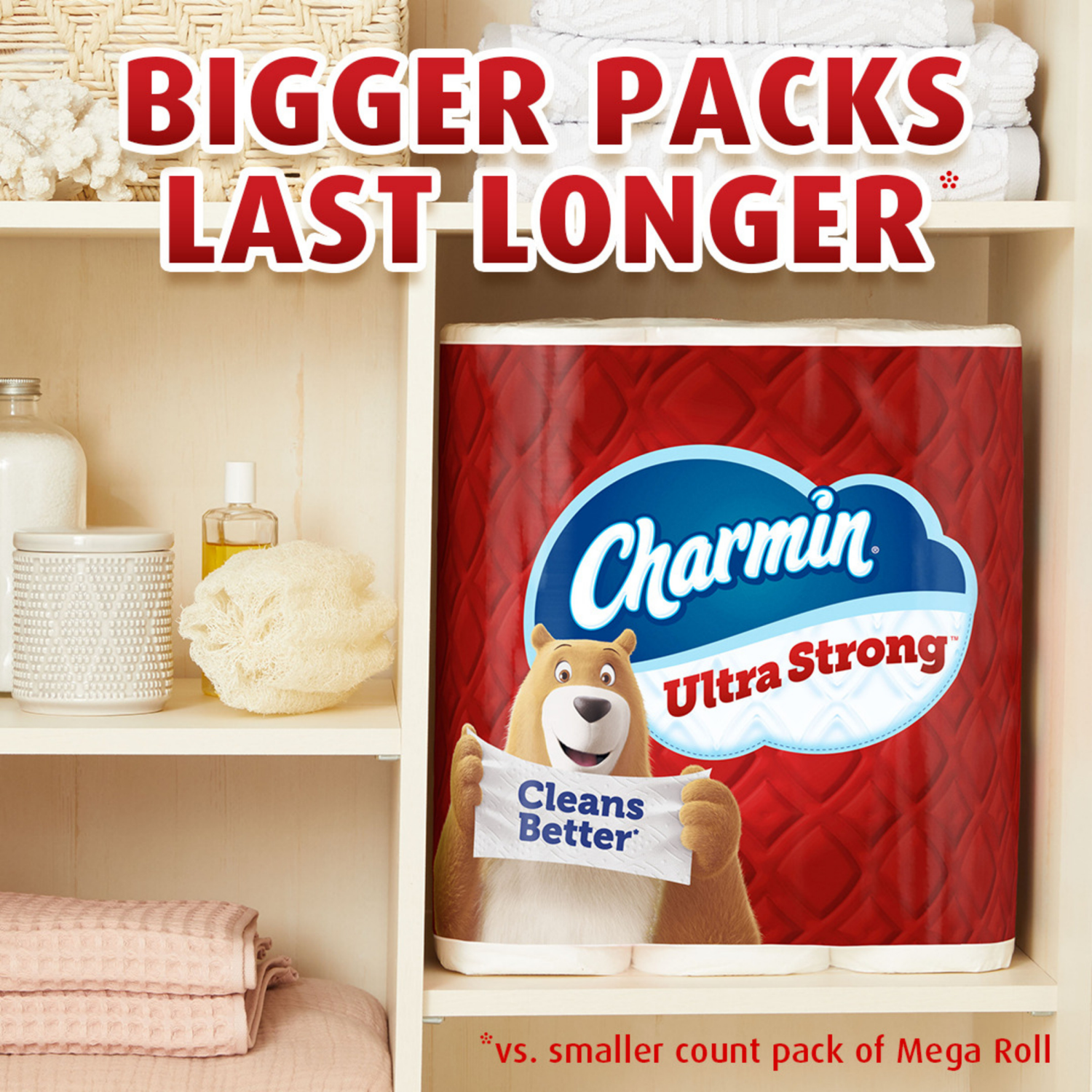 slide 2 of 8, Charmin Ultra Strong Toilet Paper 12 Mega Rolls, 242 Sheets Per Roll, 12 ct