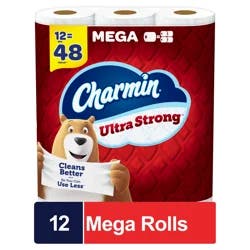 Charmin Ultra Strong Toilet Paper 12 Mega Rolls, 242 Sheets Per Roll