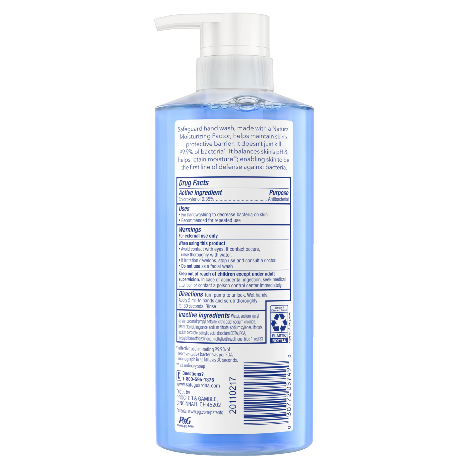 slide 3 of 8, Safeguard Antibacterial Hand Wash, Fresh Clean Scent, 15.5 fl oz