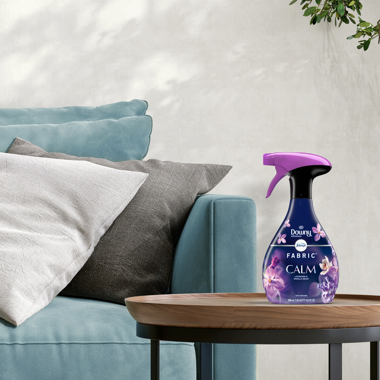 slide 2 of 8, Downy Febreze Fabric Spray Air Freshener, Odor-Fighting Fabric Refresher, Downy Calm Scent, 16.9 oz, 16.9 fl oz