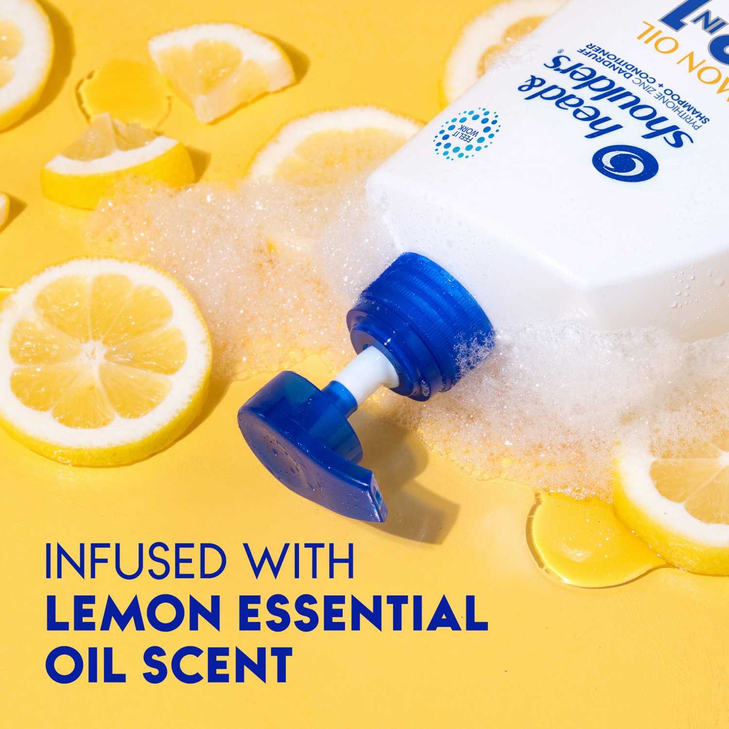 slide 4 of 8, Head & Shoulders Head and Shoulders 2 in 1 Dandruff Shampoo and Conditioner, Anti-Dandruff Treatment, Lemon Essential Oil for Daily Use, Paraben Free, 28.2 oz, 28.2 fl oz