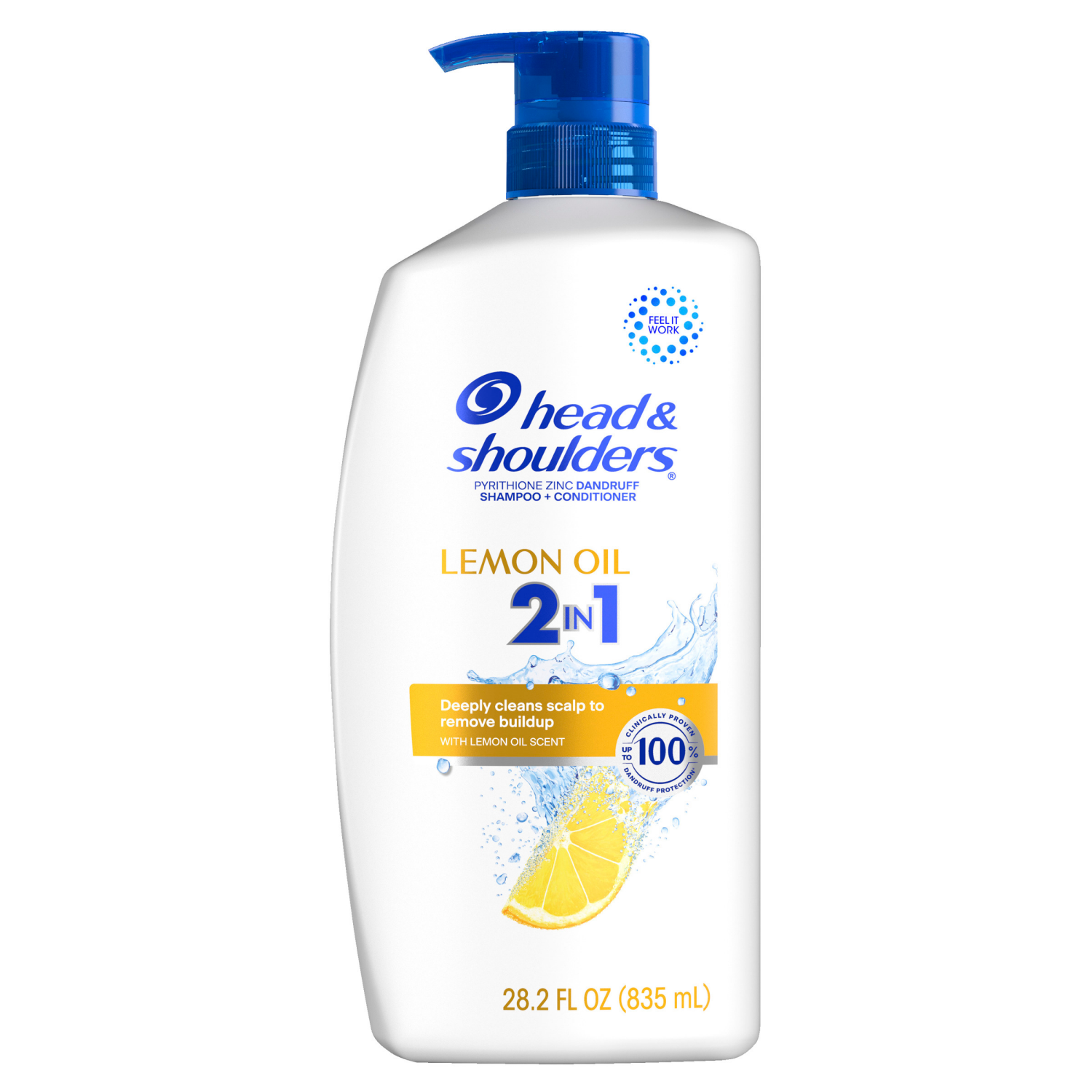 slide 6 of 8, Head & Shoulders Head and Shoulders 2 in 1 Dandruff Shampoo and Conditioner, Anti-Dandruff Treatment, Lemon Essential Oil for Daily Use, Paraben Free, 28.2 oz, 28.2 fl oz
