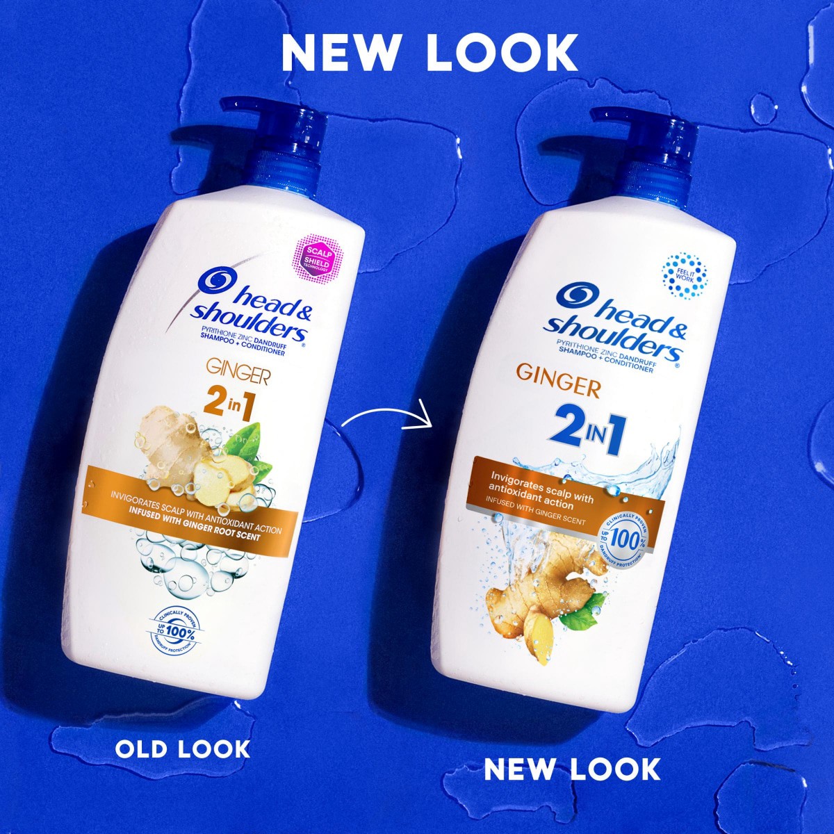 slide 3 of 29, Head & Shoulders 2 in 1 Ginger Shampoo + Conditioner 28.2 fl oz, 28.20 fl oz