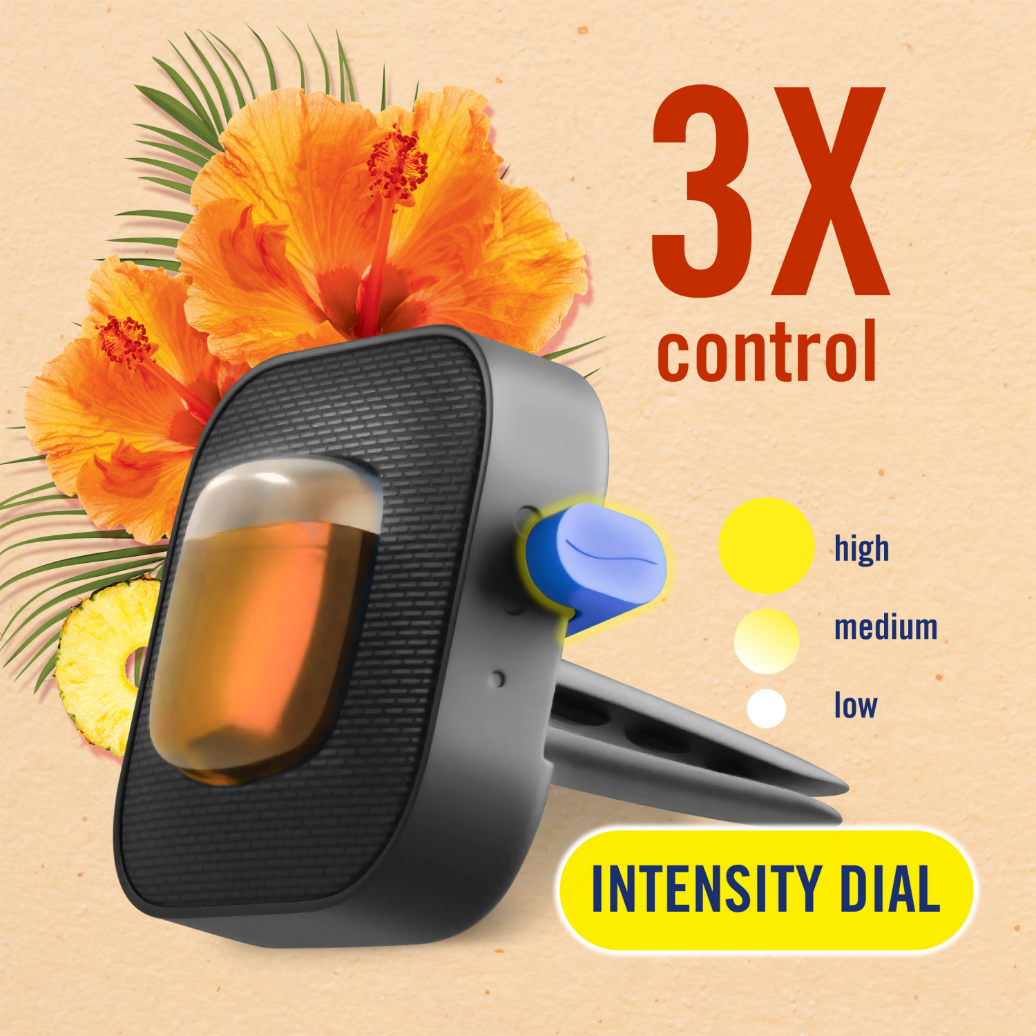 slide 5 of 8, Febreze Car Air Freshener Vent Clips, Tropical Beach Scent, 2 ct