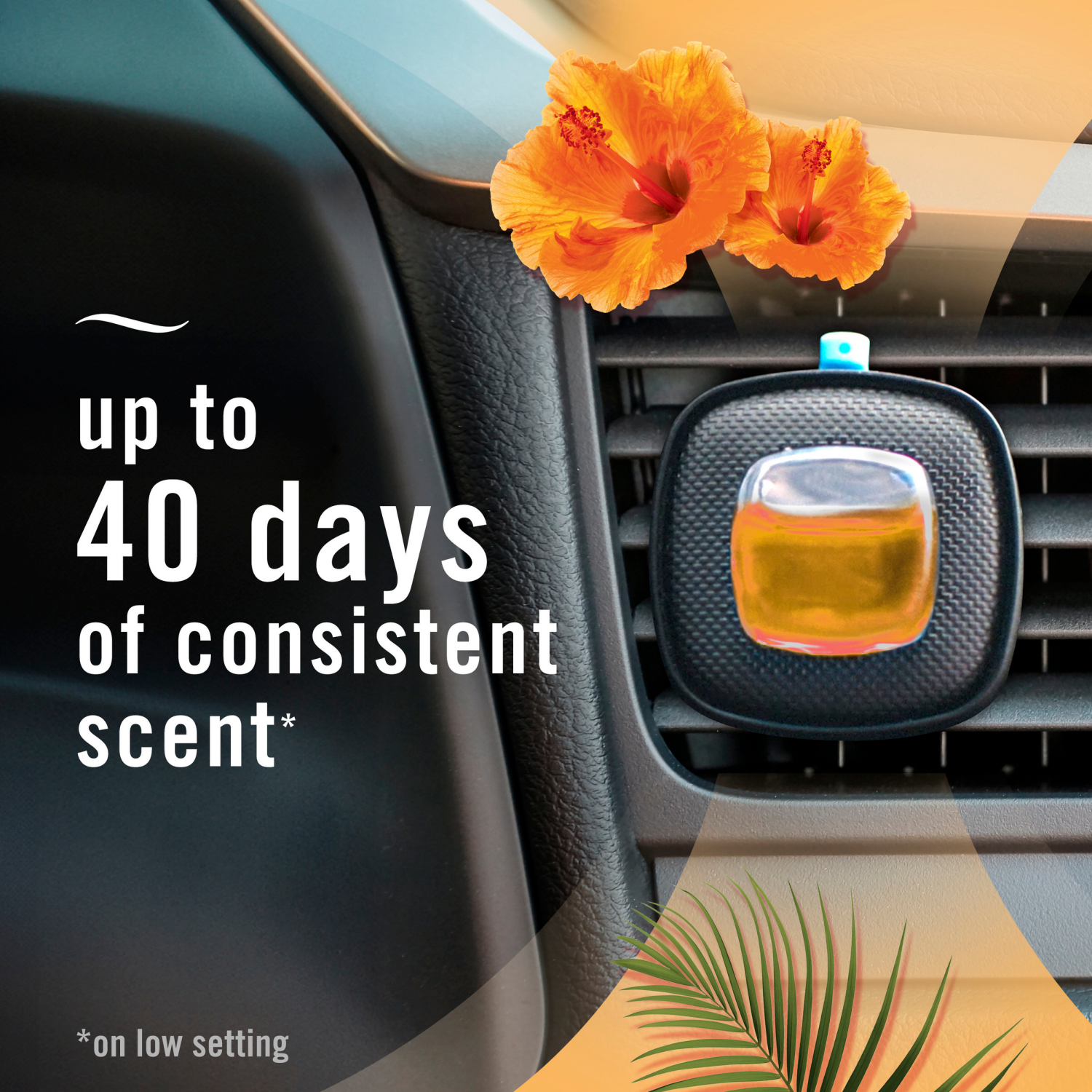 slide 7 of 8, Febreze Car Air Freshener Vent Clips, Tropical Beach Scent, 2 ct