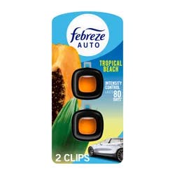 Febreze Car Air Freshener Vent Clips, Tropical Beach Scent
