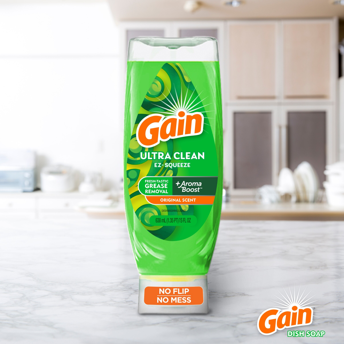 slide 16 of 25, Gain EZ-Squeeze Dishwashing Liquid Dish Soap, Original Scent, 24.3 fl oz