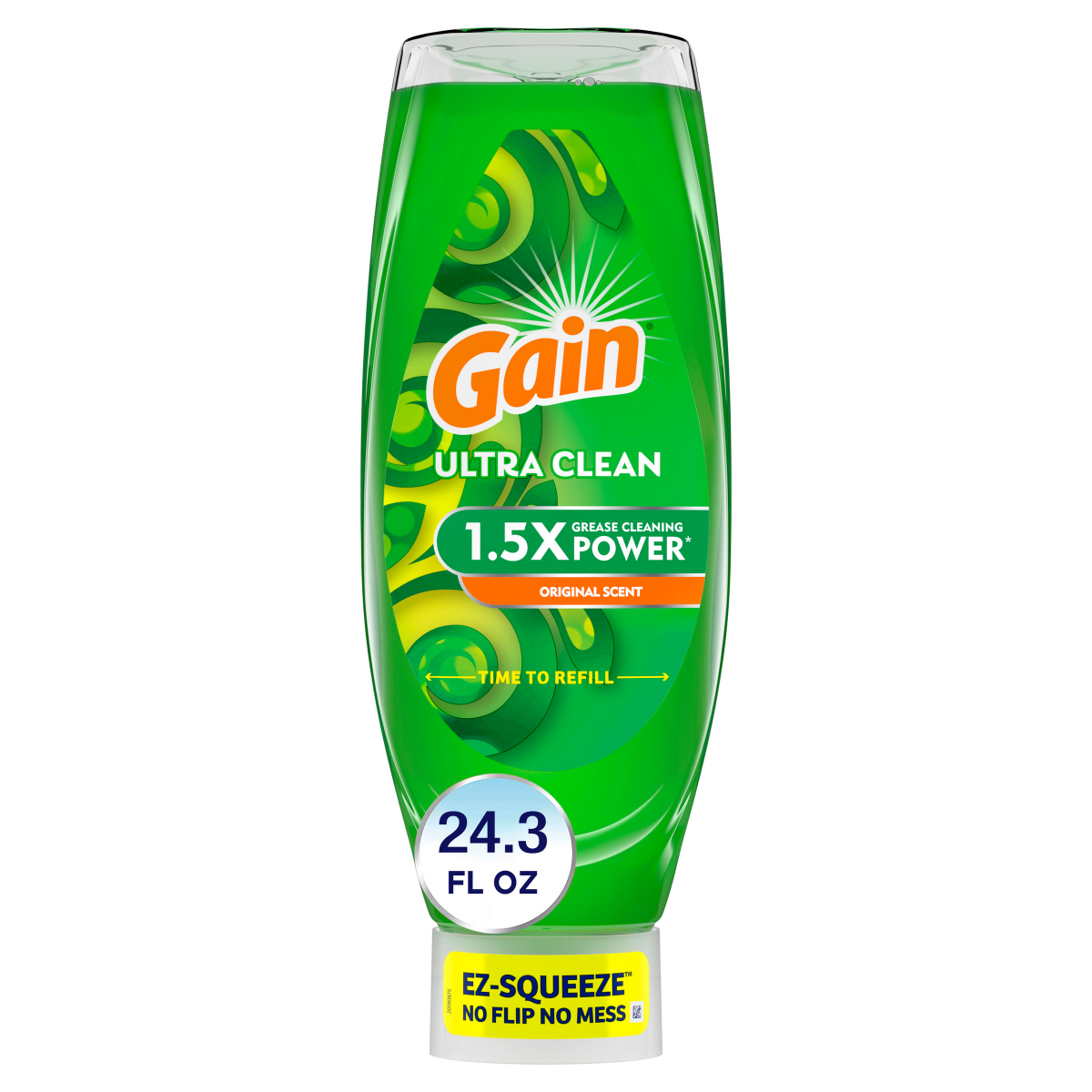 slide 1 of 25, Gain EZ-Squeeze Dishwashing Liquid Dish Soap, Original Scent, 24.3 fl oz