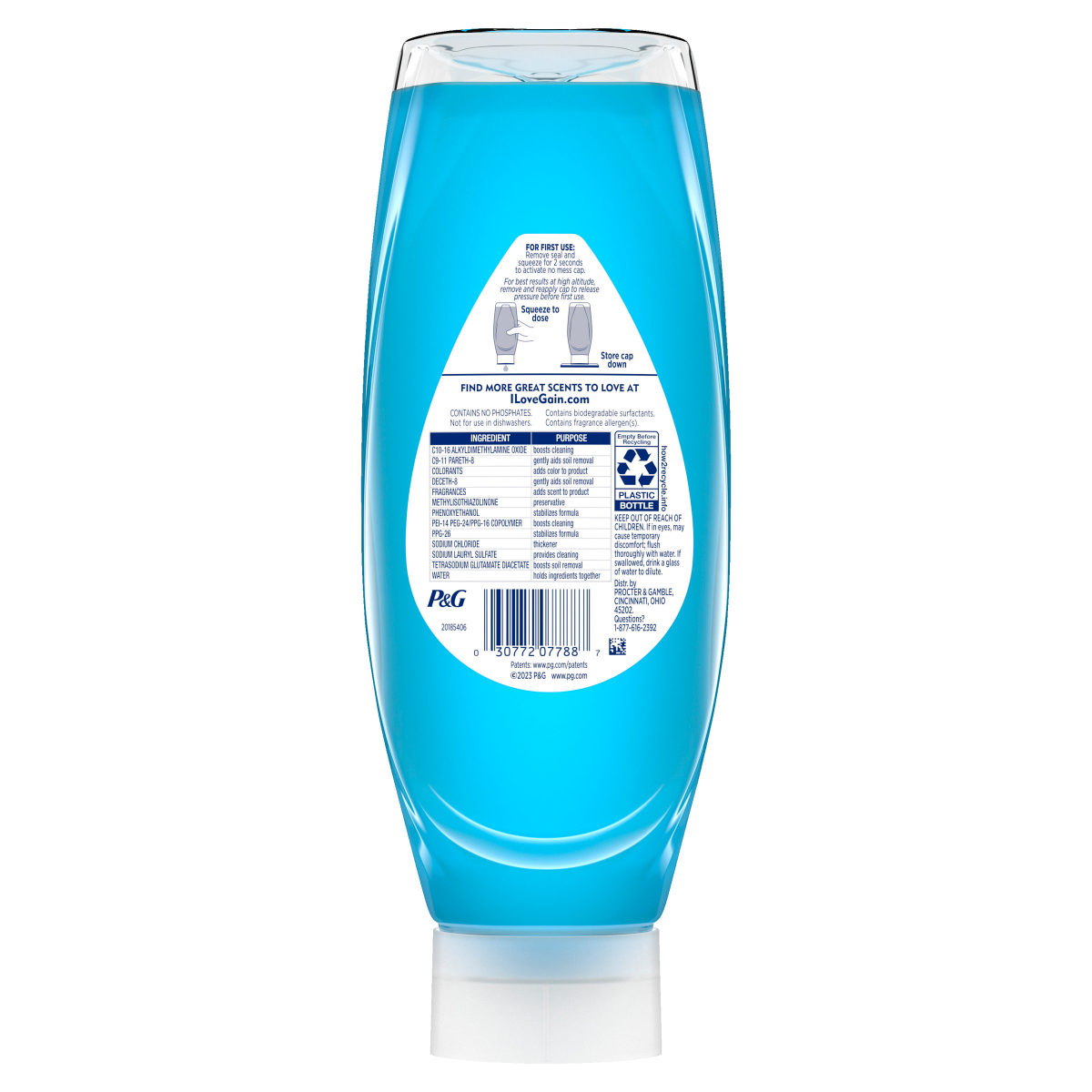 slide 3 of 25, Gain EZ-Squeeze Ultra Clean Honey Berry Hula Scent Dishwashing Liquid 1.51 pt, 1.51 pt