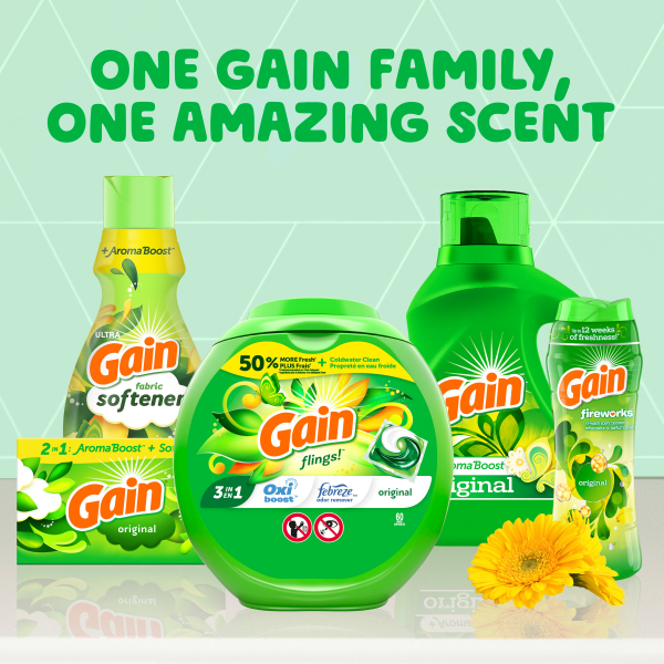 slide 20 of 29, Gain +Aroma Boost Original Detergent 184 fl oz, 184 fl oz