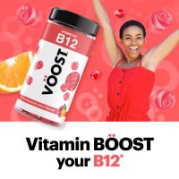 slide 3 of 29, VOOST VÖOST, Vitamin B12 Gummies, Supplement with 500mcg Vitamin B12 for Energy Support at the Cellular Level*, Adult Chewable Vitamin, Pomegranate Citrus Flavored, 30 Day Supply, 90 ct