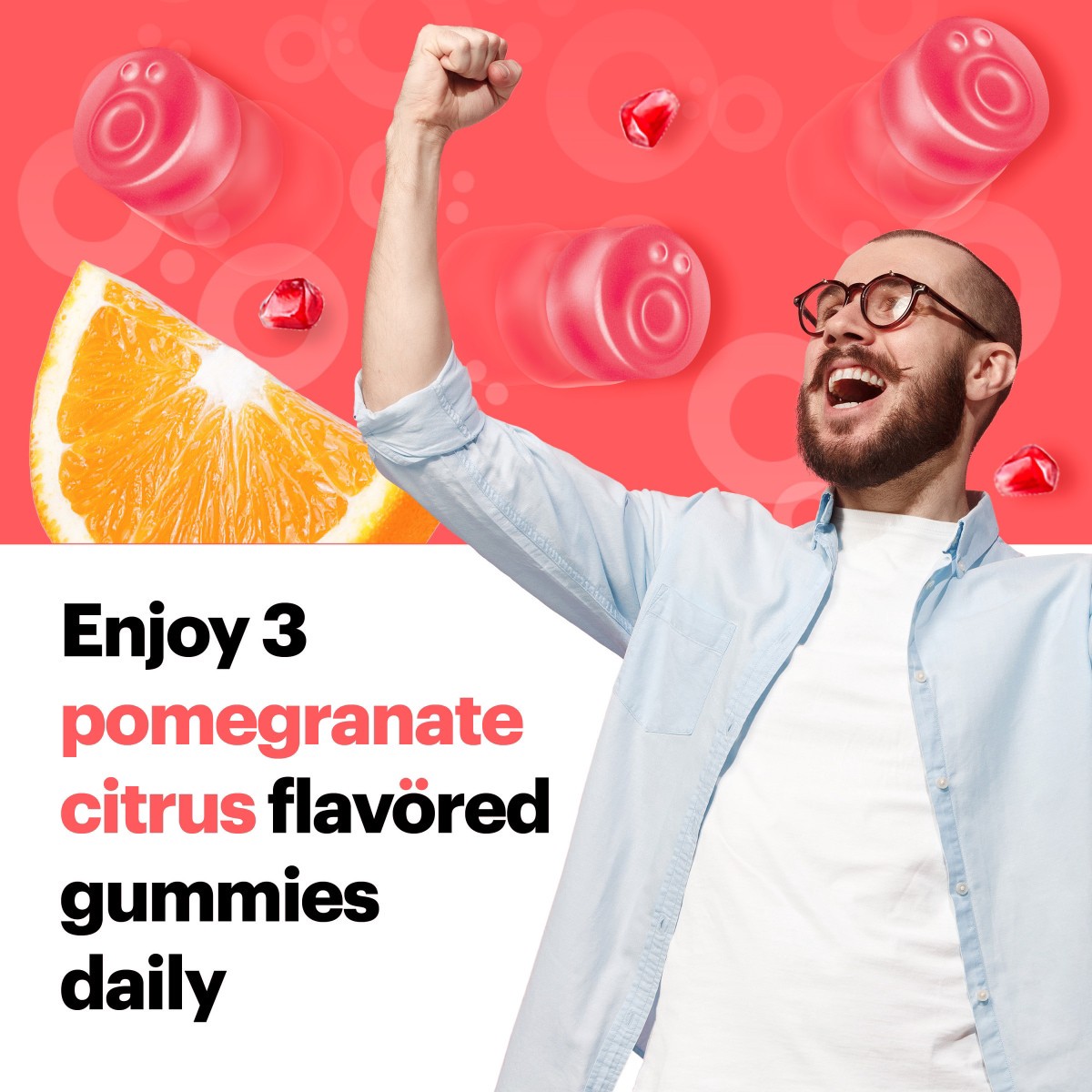 slide 13 of 29, VOOST VÖOST, Vitamin B12 Gummies, Supplement with 500mcg Vitamin B12 for Energy Support at the Cellular Level*, Adult Chewable Vitamin, Pomegranate Citrus Flavored, 30 Day Supply, 90 ct