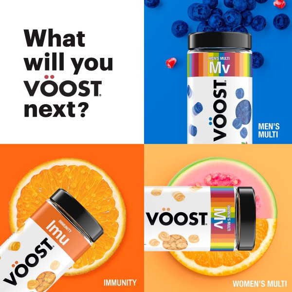 slide 24 of 29, VOOST VÖOST, Vitamin B12 Gummies, Supplement with 500mcg Vitamin B12 for Energy Support at the Cellular Level*, Adult Chewable Vitamin, Pomegranate Citrus Flavored, 30 Day Supply, 90 ct