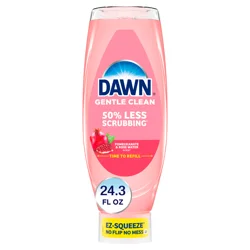 Dawn Gentle Clean EZ-Squeeze Dish Soap, Dishwashing Liquid, Pomegranate & Rose Water, 24.3oz