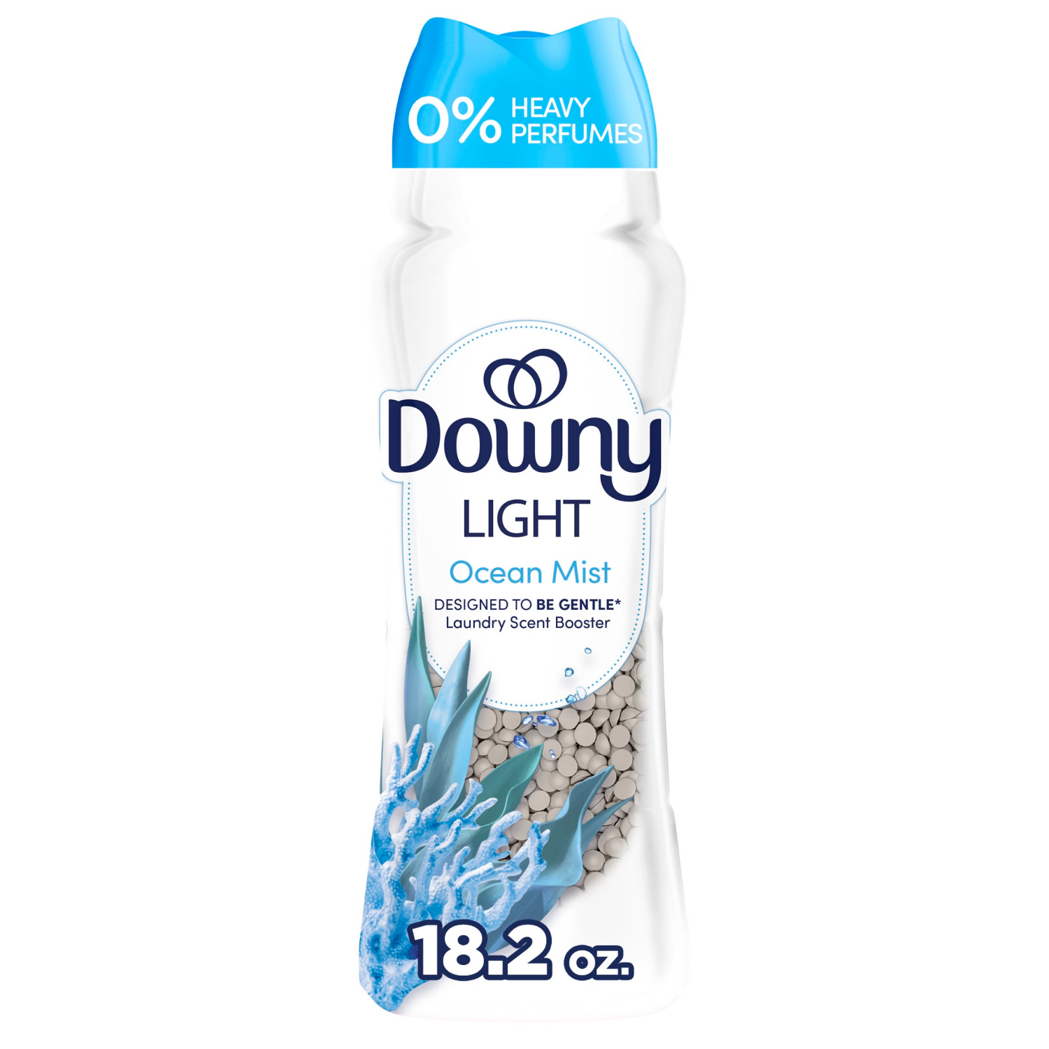 slide 1 of 5, Downy Light Ocean Mist In-Wash Scent Booster Beads, 18.2 oz
