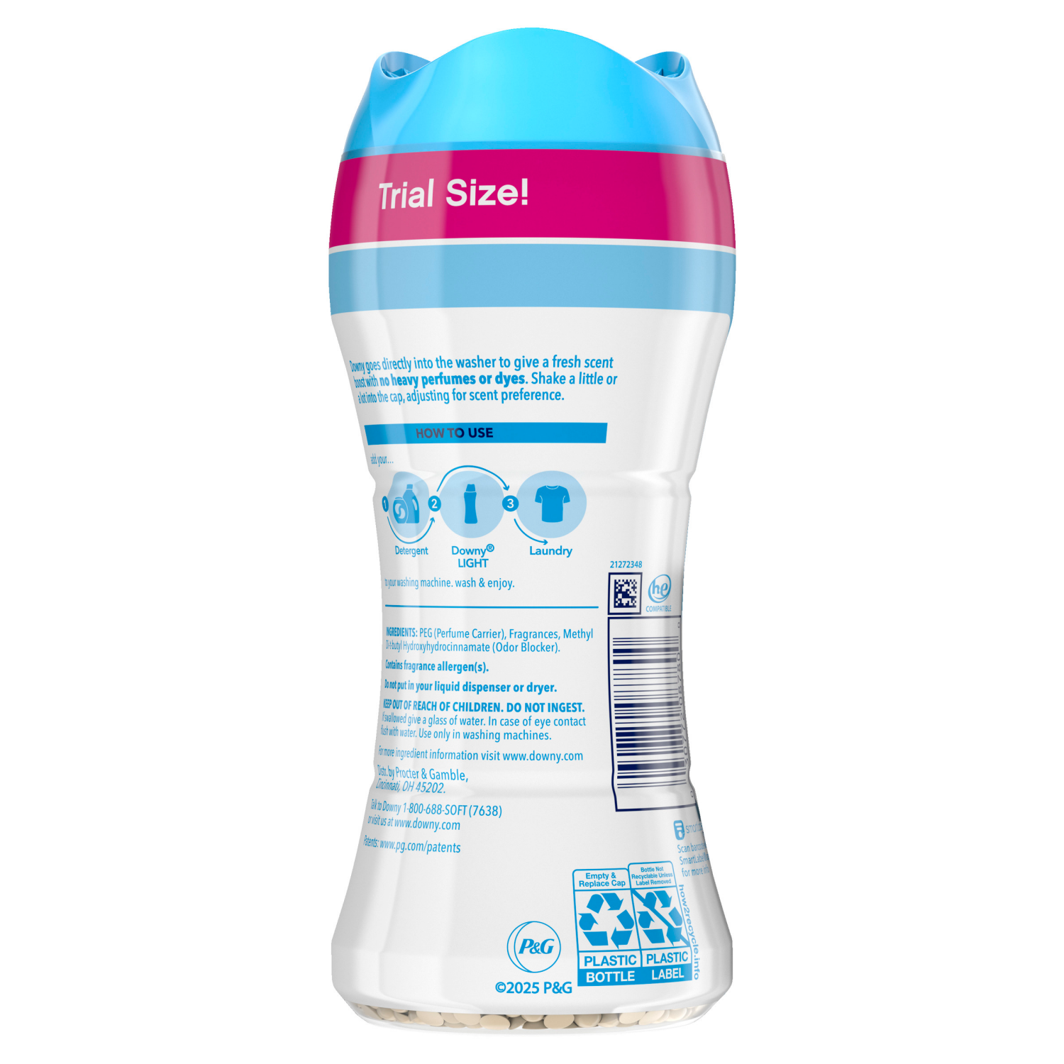 slide 3 of 8, Downy Light Laundry Scent Booster Beads, Ocean Mist Scent, 5.0 OZ, In-wash fabric beads designed to be gentle with a light boost of scent, No Heavy Perfumes, 5 oz