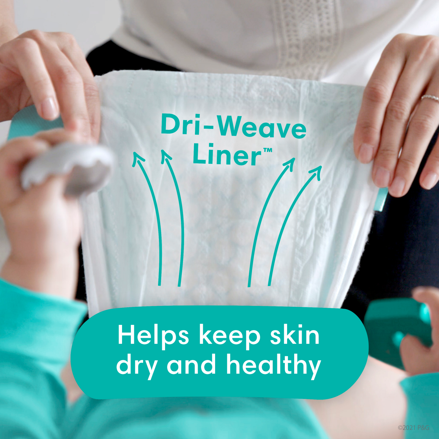 slide 3 of 6, Pampers Baby Dry Diapers, Size 7 (41+ lbs), 54 Count, Absorbent Disposable Diapers, 54 ct