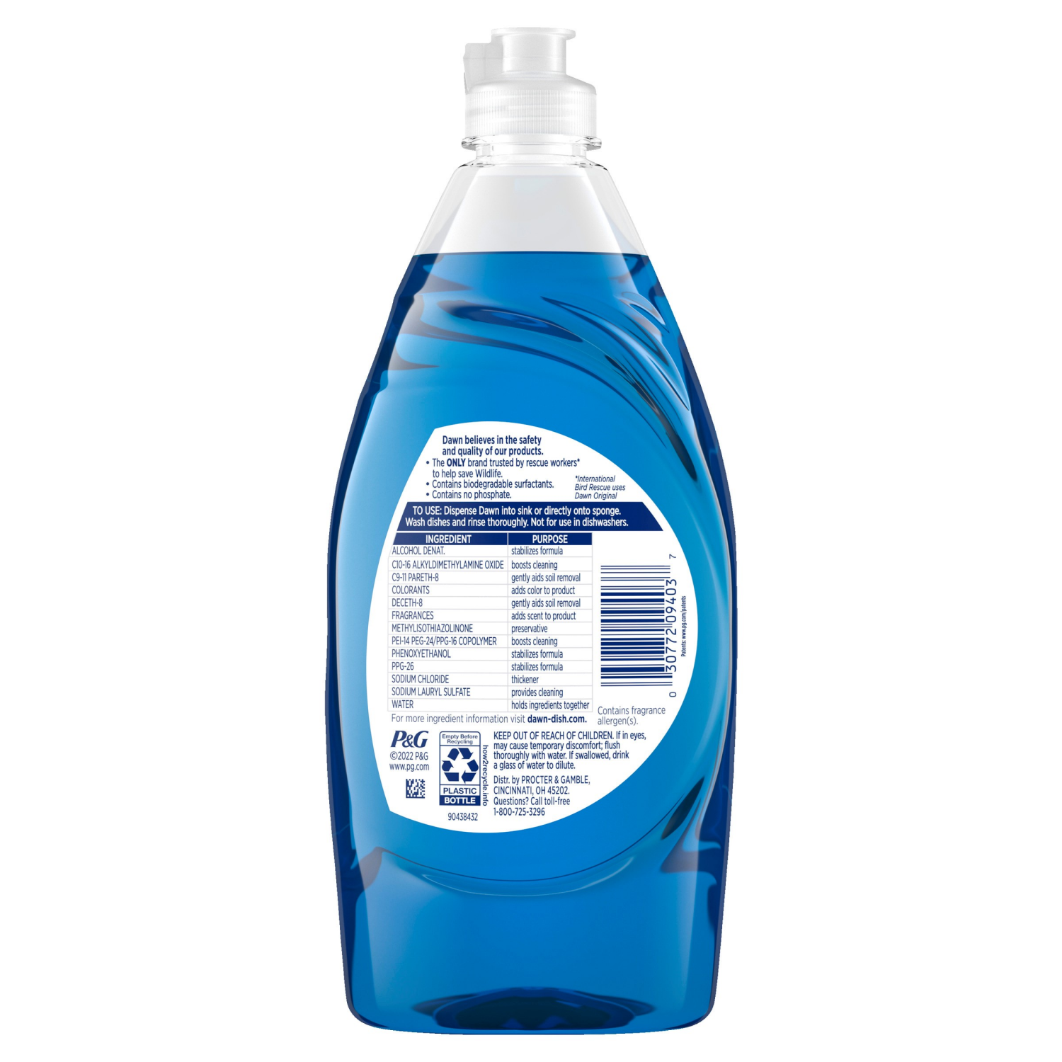 slide 3 of 8, Dawn Ultra Liquid Dish Soap, Dishwashing Liquid, Grease Removal, Original, 18oz, 18 fl oz