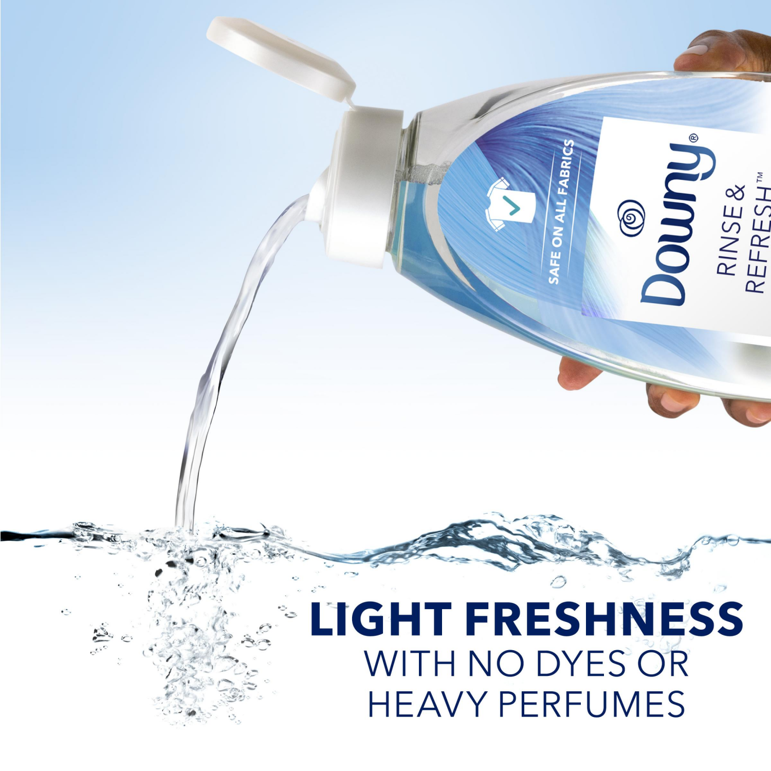 slide 3 of 5, Downy Rinse Laundry Odor Remover, Ocean Mist Scent, 48 FL OZ, Fabric Softener and Laundry Odor Removal Rinse, 48 fl oz