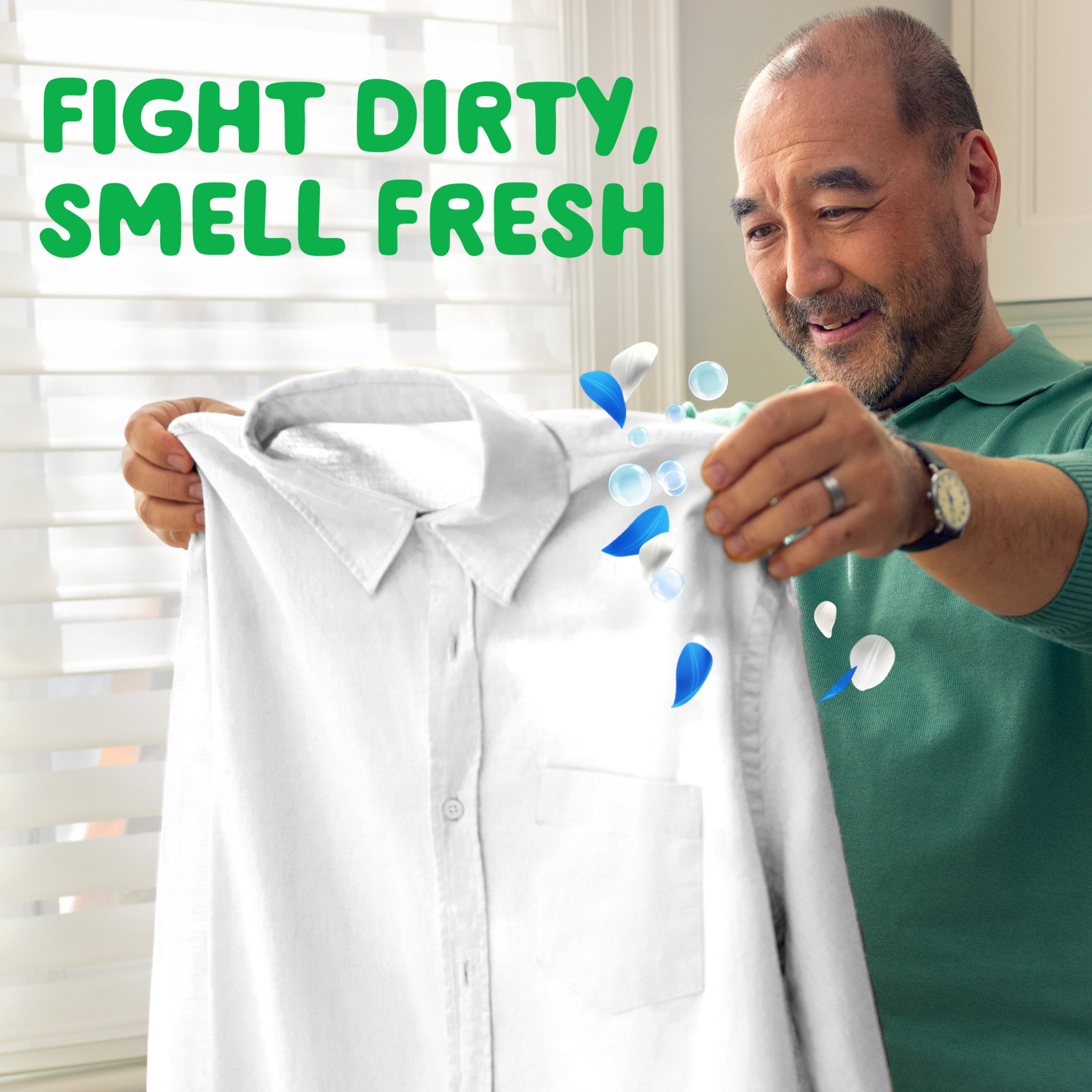 slide 5 of 5, Gain flings Ultra Oxi Laundry Detergent Pacs, 31 Count, Waterfall Delight Scent, 3-in-1, HE Compatible, 1.37 lb