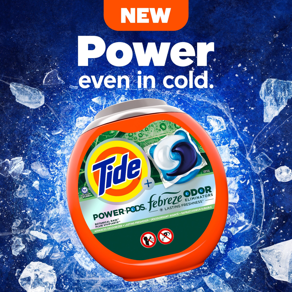 slide 15 of 29, Tide + Power Pods Febreze Botanical Rain Detergent 45 ea, 45 ct