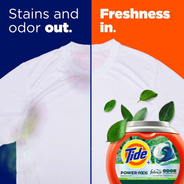 slide 5 of 29, Tide + Power Pods Febreze Botanical Rain Detergent 45 ea, 45 ct