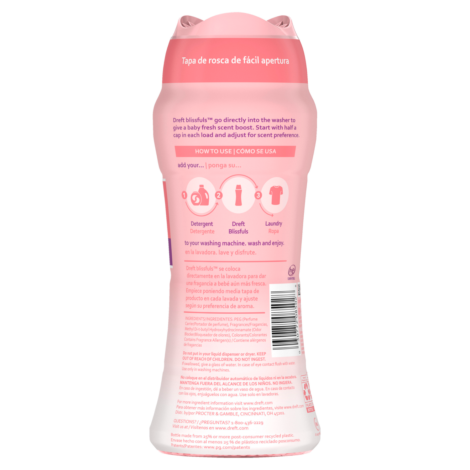 slide 3 of 8, Dreft Blissfuls In-Wash Scent Booster Beads, Baby Fresh Scent, 12.2 oz, 12.2 oz