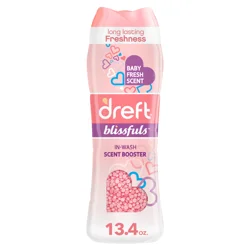 Dreft Blissfuls In-Wash Scent Booster Beads, Baby Fresh Scent, 12.2 oz