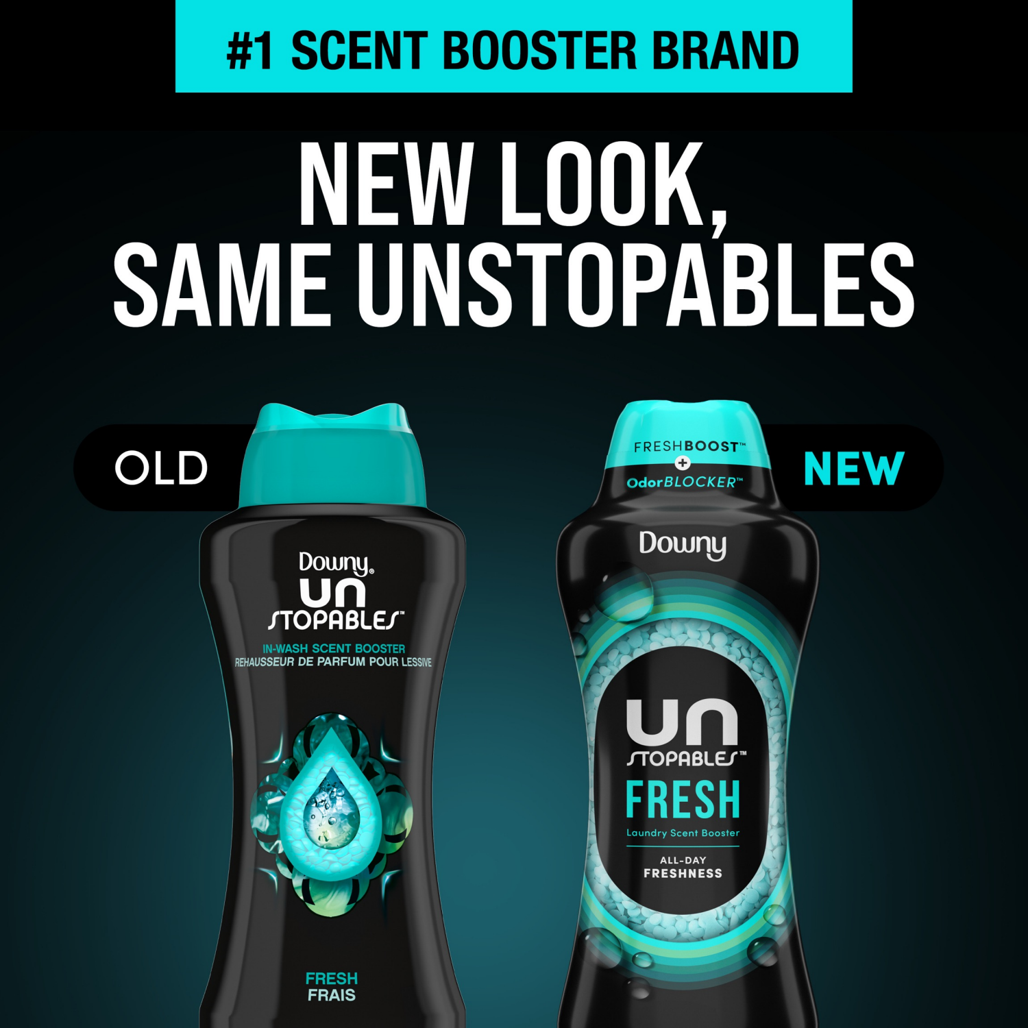 slide 2 of 5, Downy Unstopables In-Wash Laundry Scent Booster Beads, Fresh, 12.2 oz, 12.2 oz