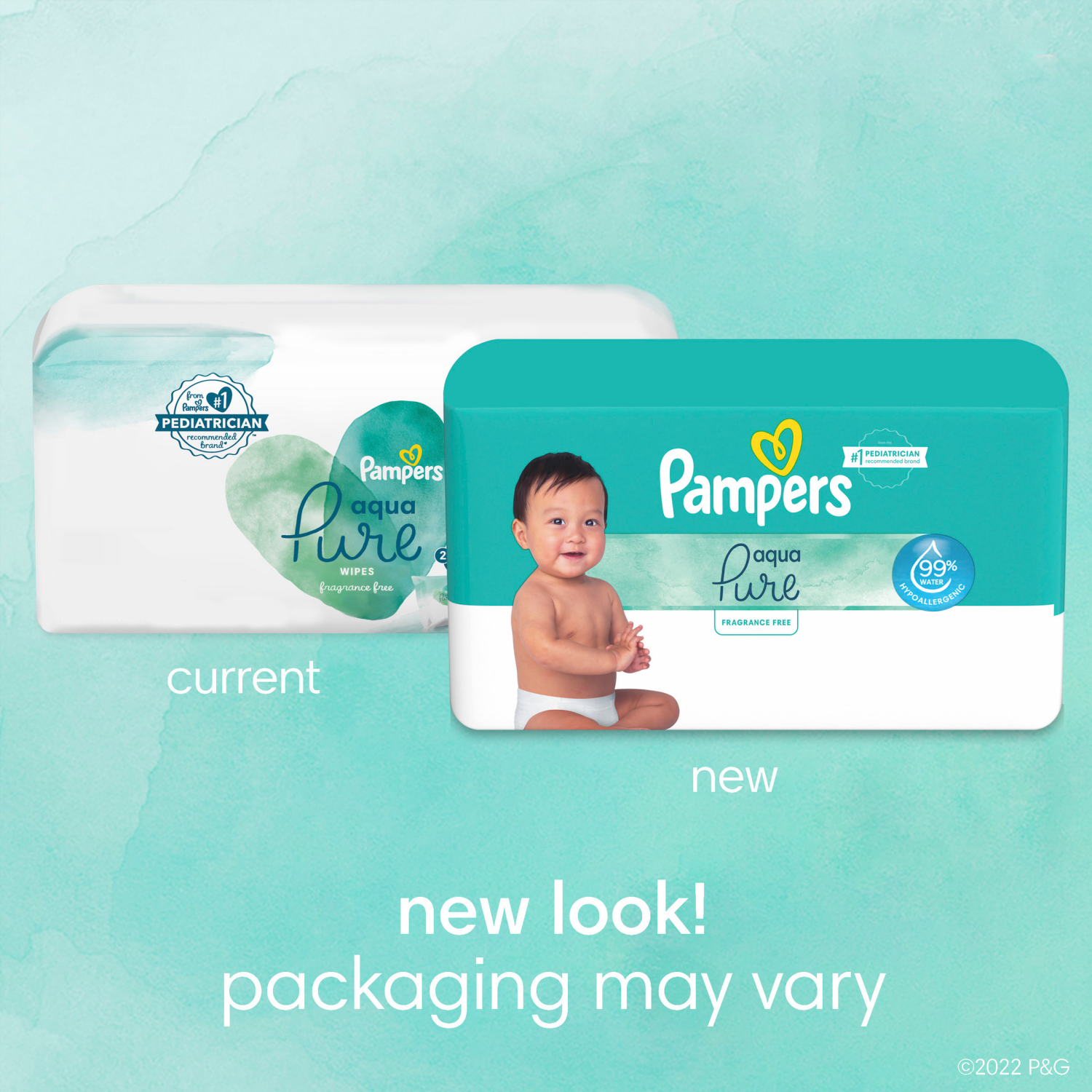 slide 6 of 8, Pampers Aqua Pure Sensitive Baby Wipes 16X Pop-Top Packs 896 Count, 896 ct