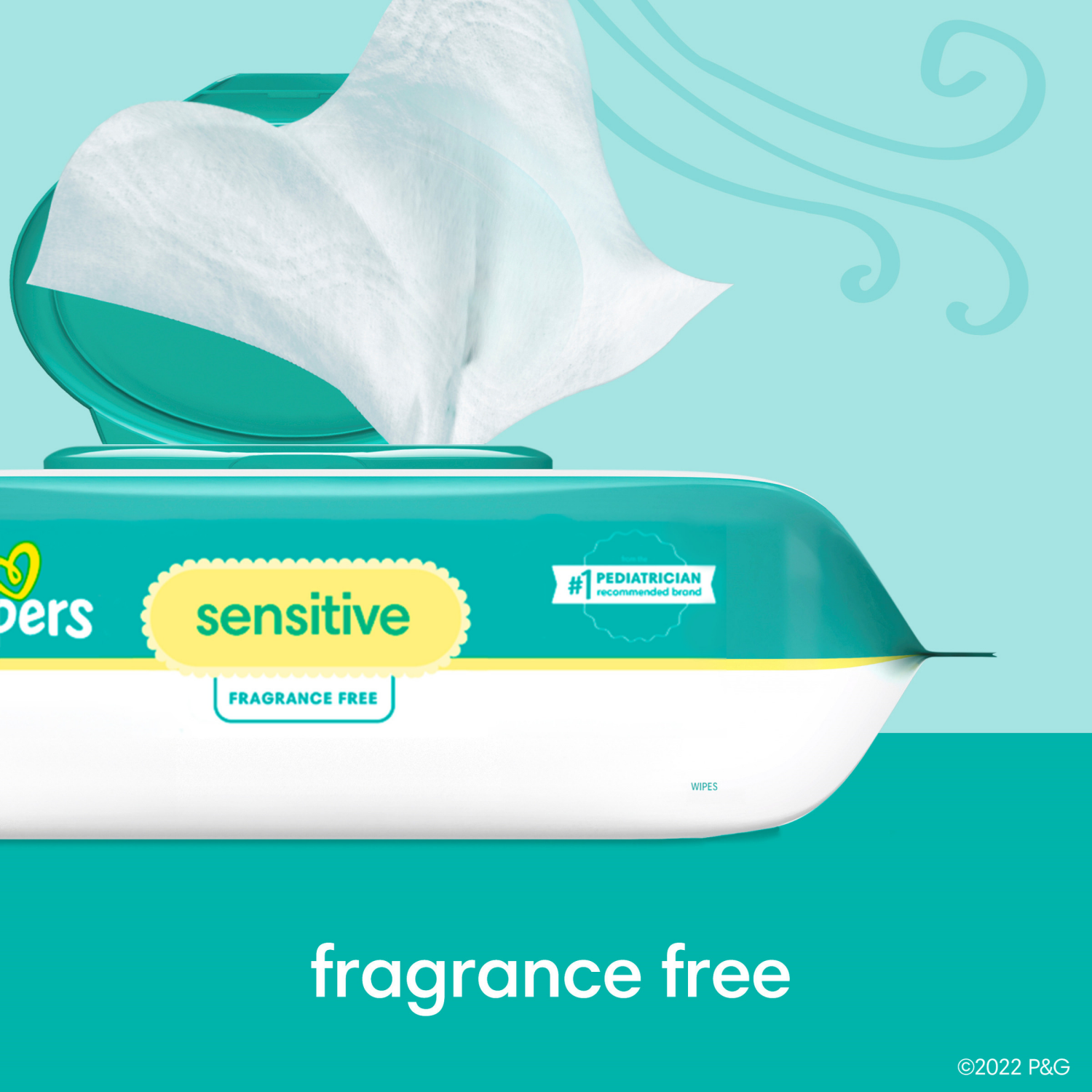 slide 7 of 8, Pampers Baby Wipes Sensitive Perfume Free 16X Pop-Top Packs 1344 Count, 1344 ct