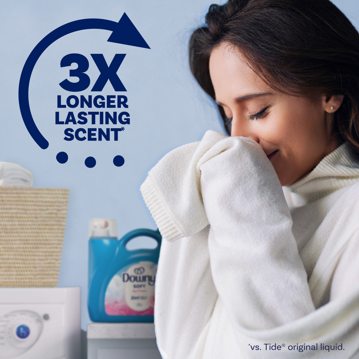 slide 5 of 5, Downy Soft, 2 in 1 Soft and Fresh Liquid Fabric Softener, April Fresh, 140 fl oz, 190 Loads, Fabric Conditioner Liquid provides softness and freshness for fabrics, 140 fl oz