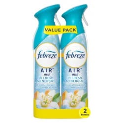 Febreze Air Freshener Spray, Odor-Fighting Room Spray, Refresh & Energize Scent, 8.8oz, 2 Count