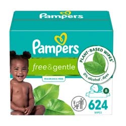 Pampers Free & Gentle Baby Wipes - 624ct