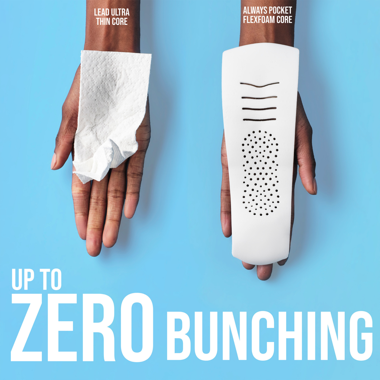 slide 8 of 8, Always Pocket Feminine Pads with FlexFoam, Size 2, Heavy Flow, with Wings, Unscented, 10 Count, 10 ct