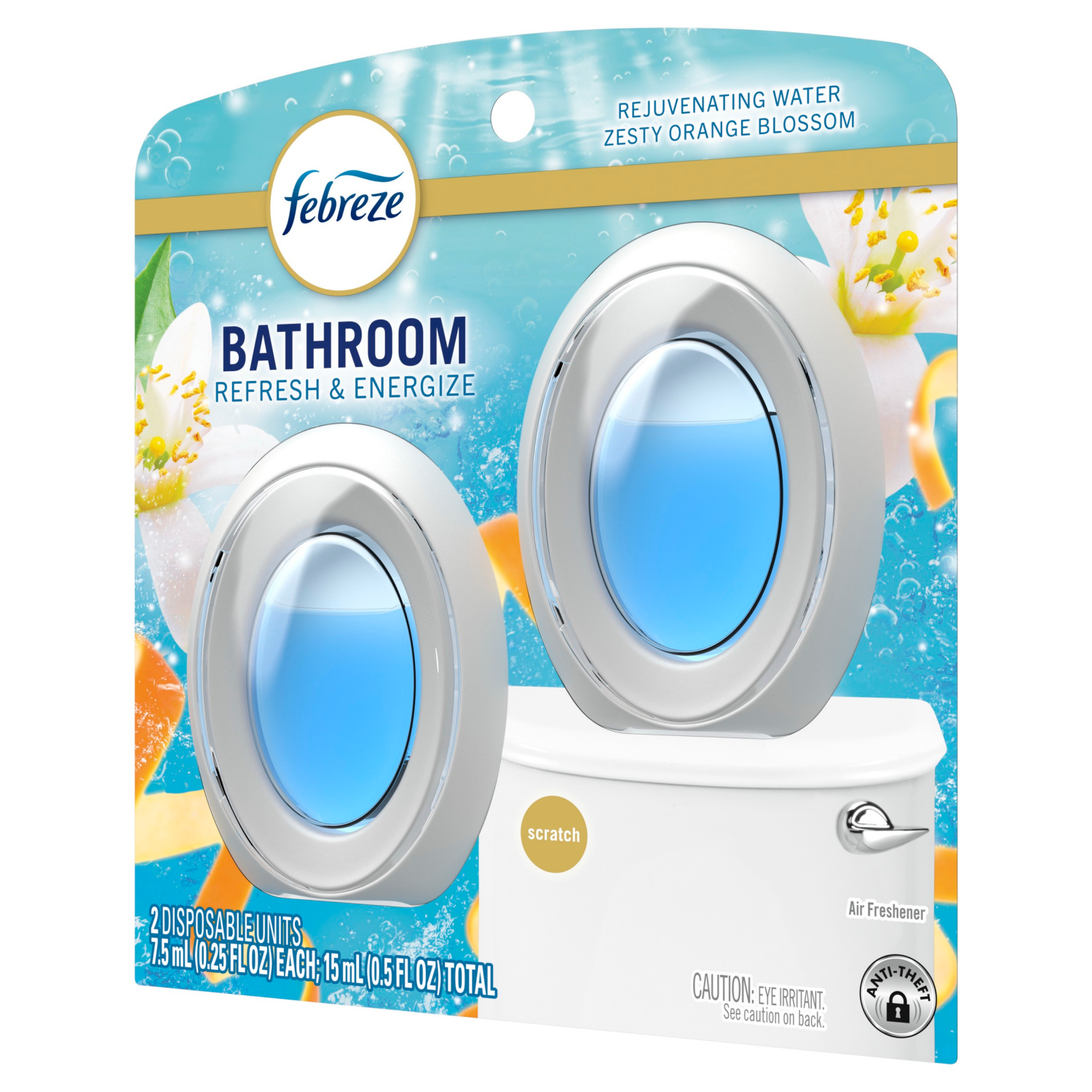 slide 4 of 8, Febreze Small Spaces Air Freshener, Odor-Fighting, Refresh & Energize Scent, 2 Count, 2 ct