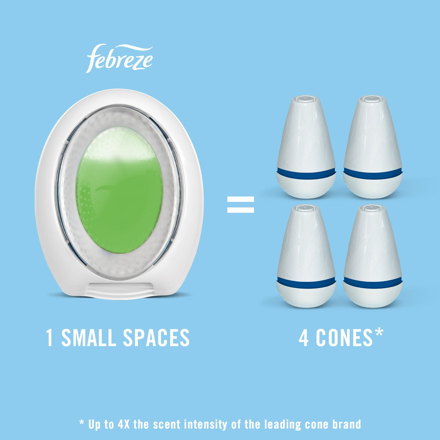slide 5 of 8, Febreze Small Spaces Air Freshener, Odor-Fighting, Refresh & Energize Scent, 2 Count, 2 ct