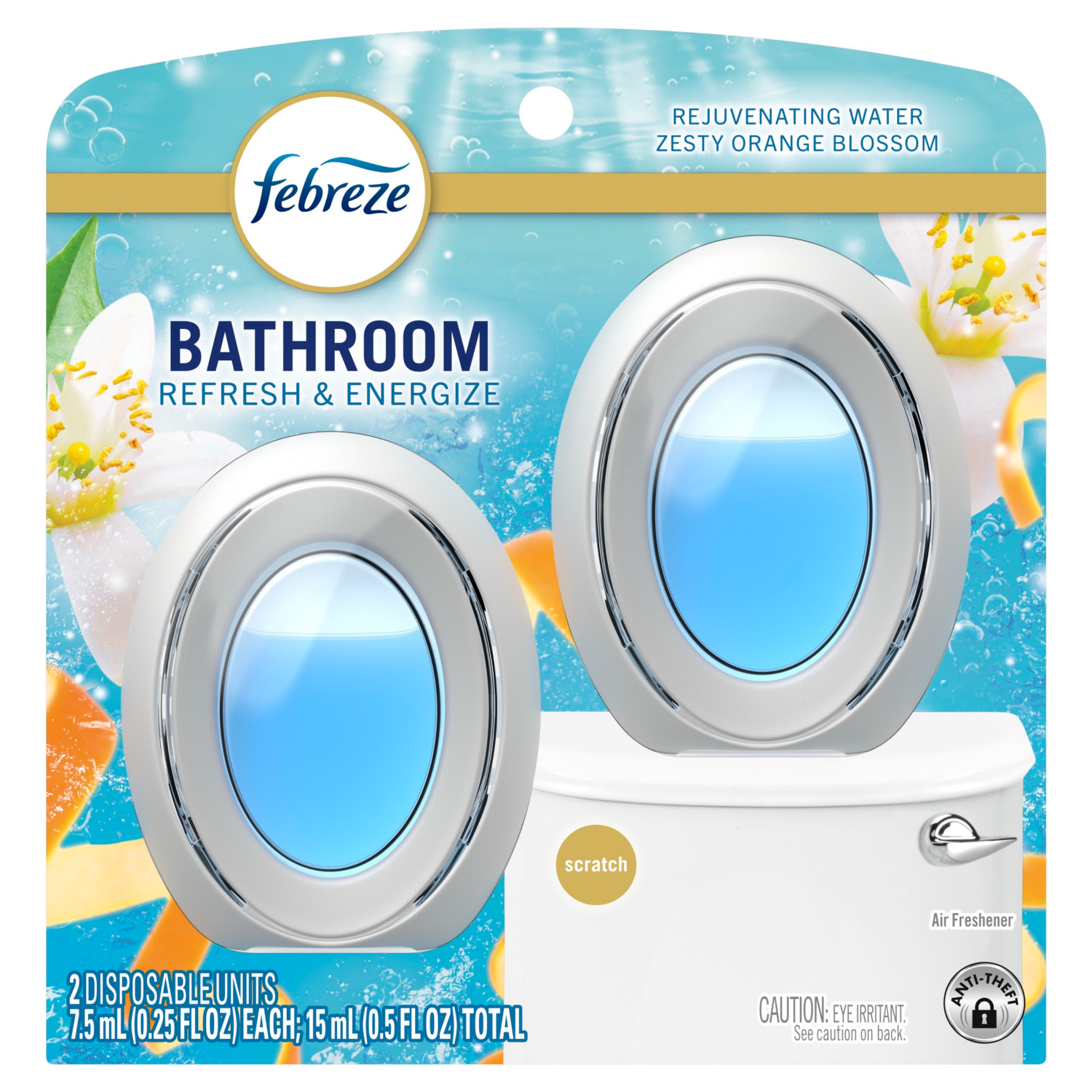 slide 7 of 8, Febreze Small Spaces Air Freshener, Odor-Fighting, Refresh & Energize Scent, 2 Count, 2 ct