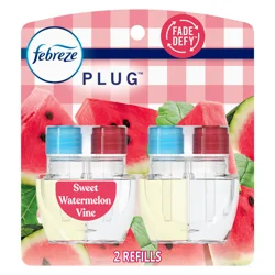 Febreze Plug Dual Refill Air Freshener Sweet Watermelon Vine - 2ct
