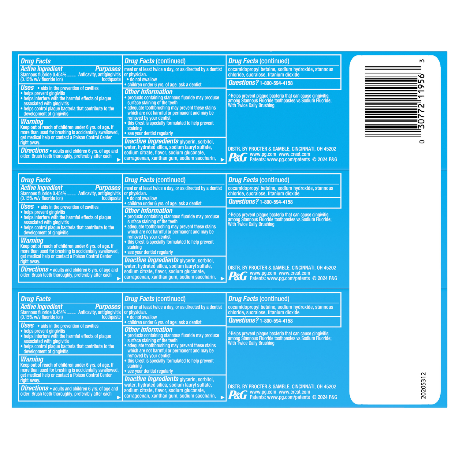 slide 3 of 8, Crest Pro-Health Maximum Cavity Protection Toothpaste, Pack of 3, 4.3 oz