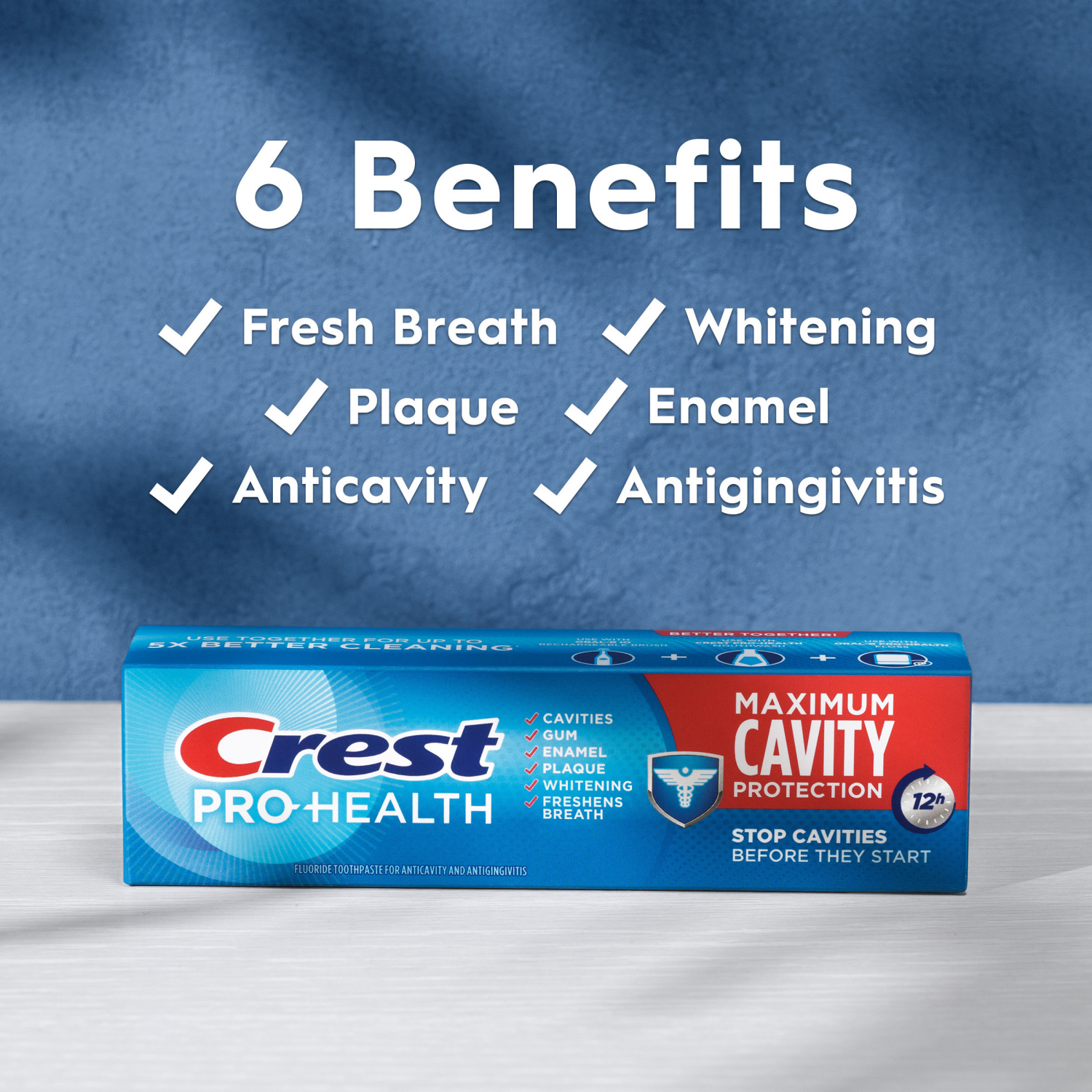 slide 7 of 8, Crest Pro-Health Maximum Cavity Protection Toothpaste, Pack of 3, 4.3 oz