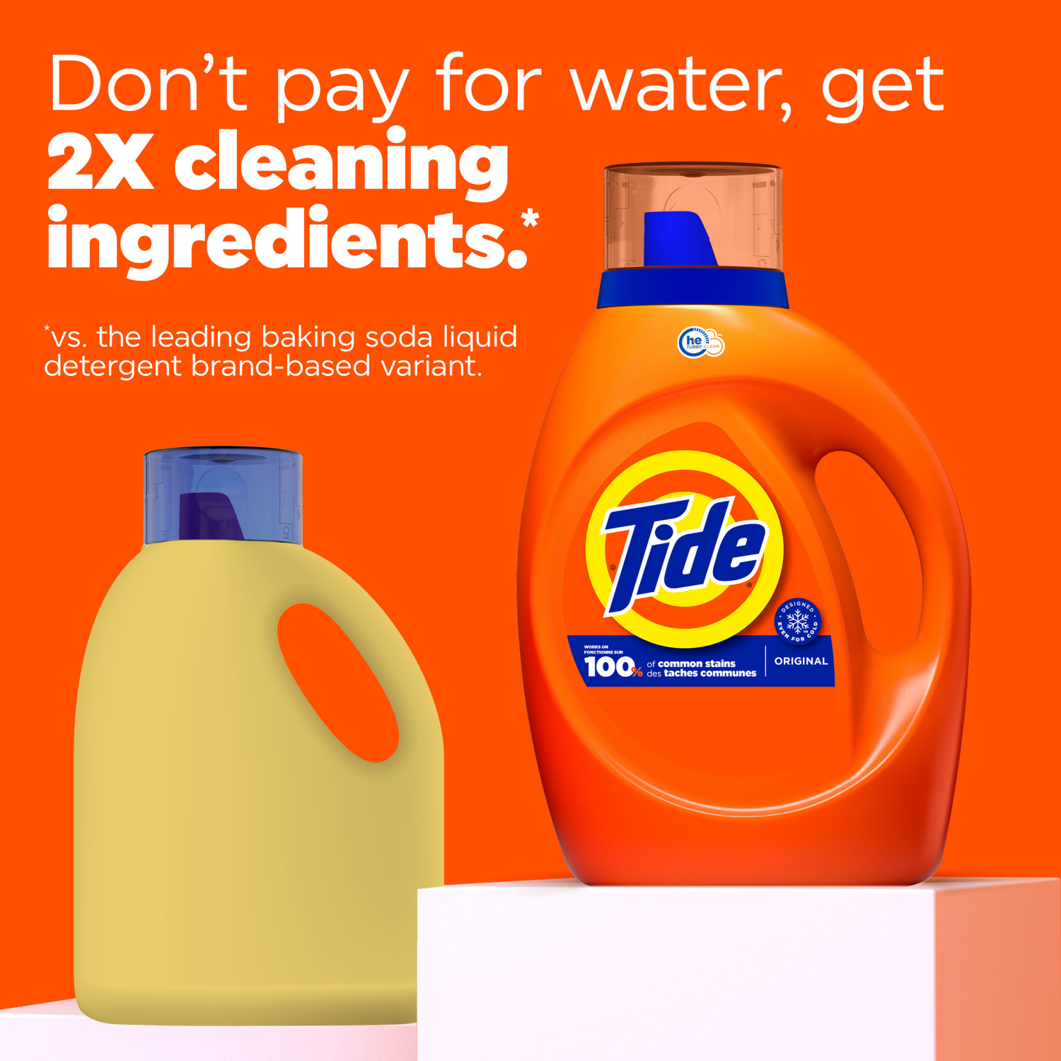 slide 4 of 8, Tide Liquid Laundry Detergent, Original Scent, 25 Loads, 32 fl oz, Boosted Clean even in cold water, laundry soap, concentrated liquid detergent, 32 fl oz