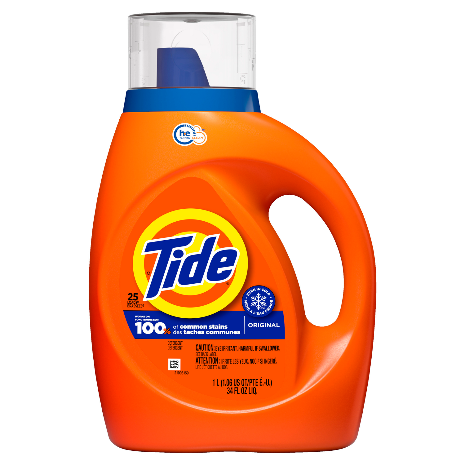 slide 6 of 8, Tide Liquid Laundry Detergent, Original Scent, 25 Loads, 32 fl oz, Boosted Clean even in cold water, laundry soap, concentrated liquid detergent, 32 fl oz