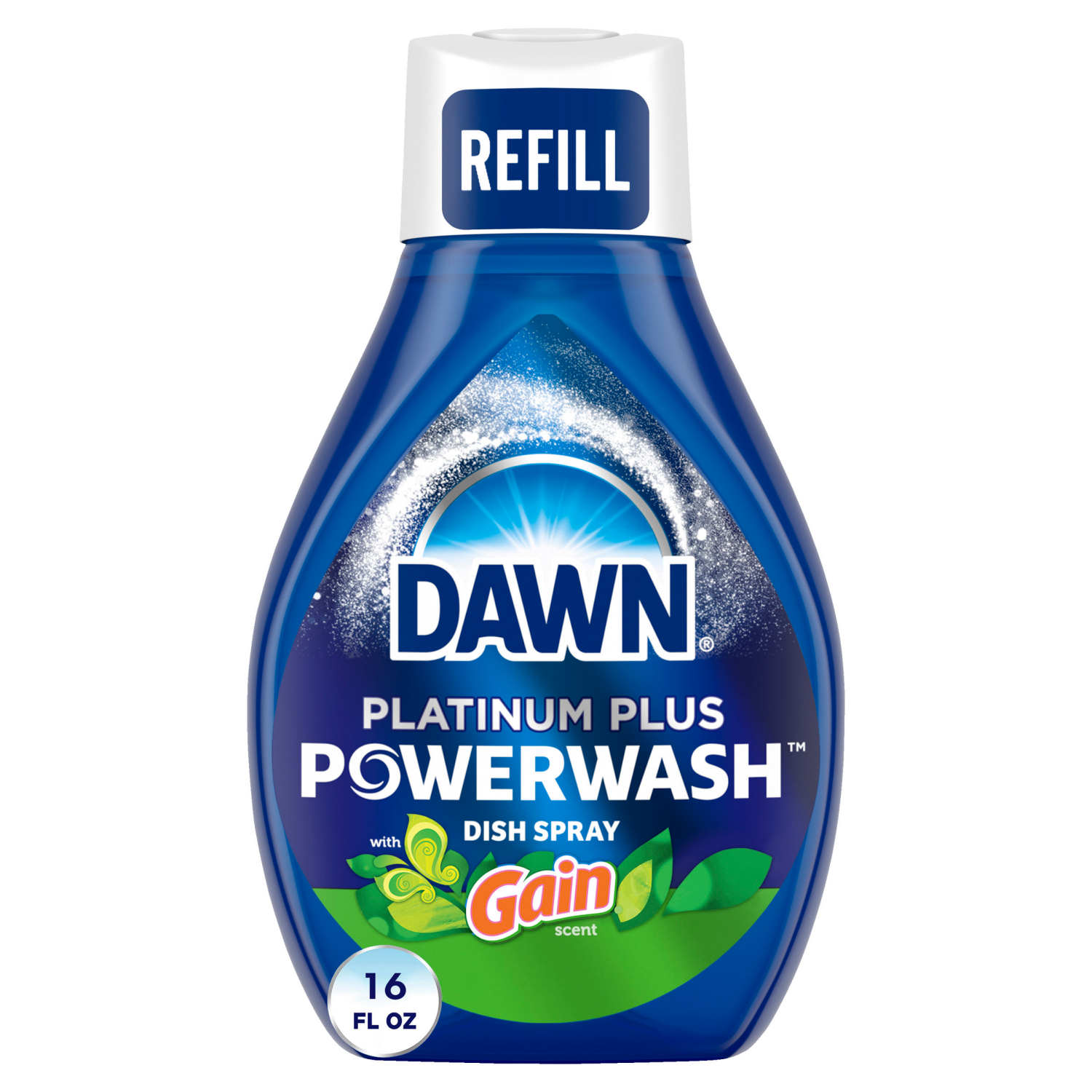 slide 1 of 5, Dawn Powerwash Gain Original Dish Spray, Liquid Dish Soap Refill, 16 Fl Oz, 1 pint
