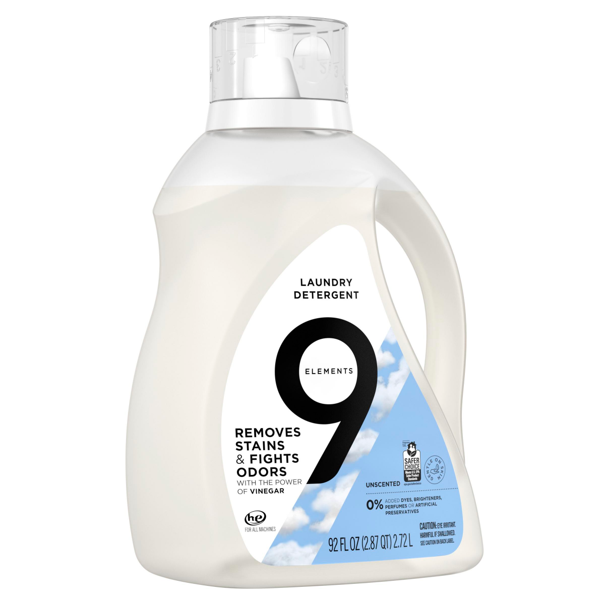 slide 2 of 9, 9 Elements Unscented Laundry Detergent - 92 fl oz, 92 fl oz