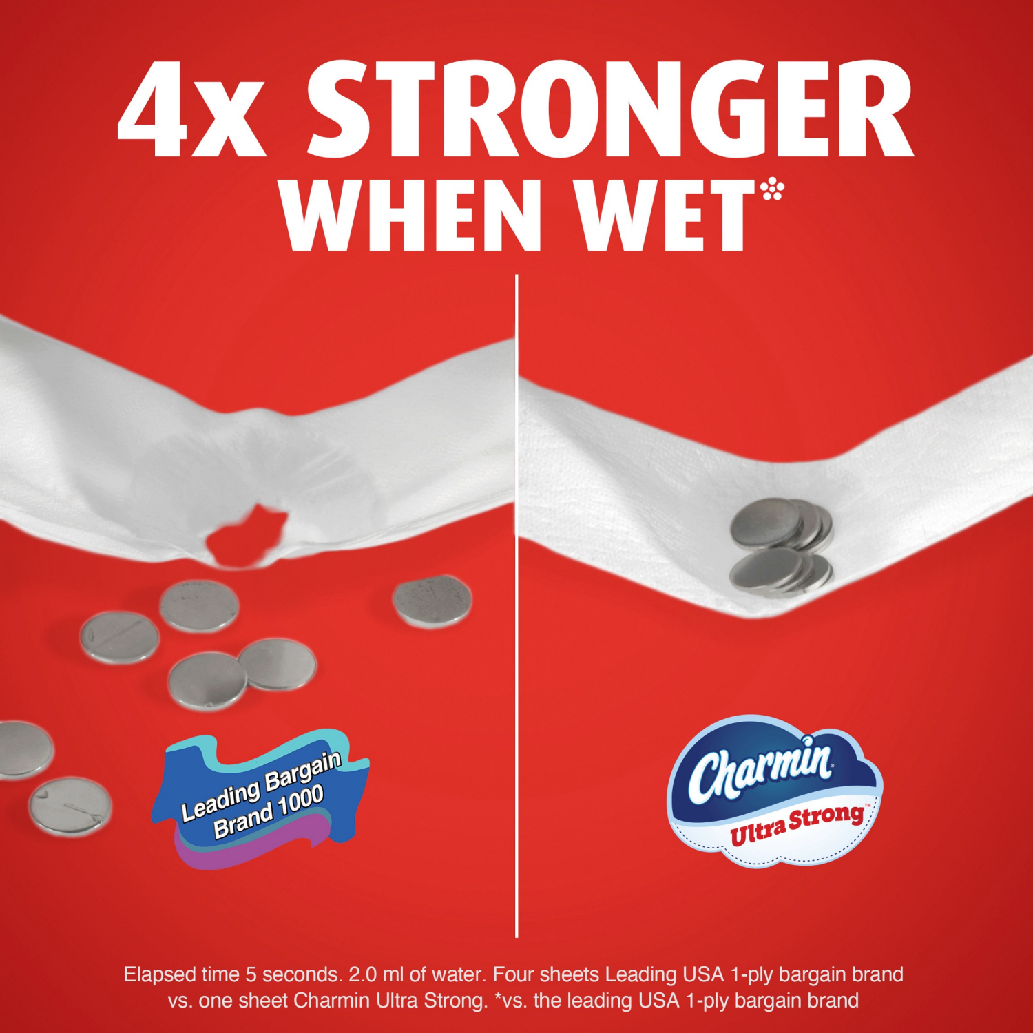 slide 2 of 8, Charmin Ultra Strong Toilet Paper 16 Mega XL Rolls, 330 Sheets Per Roll, 4 ct