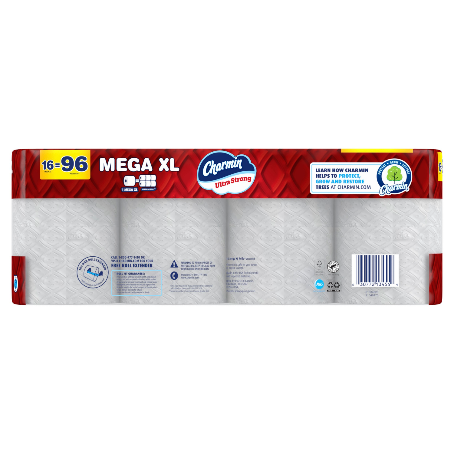 slide 3 of 8, Charmin Ultra Strong Toilet Paper 16 Mega XL Rolls, 330 Sheets Per Roll, 4 ct